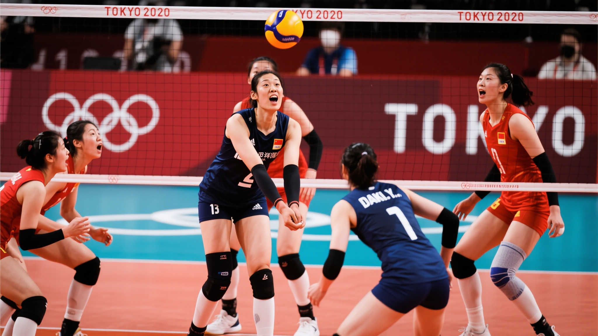 中国红闪耀中日女排对决赛场